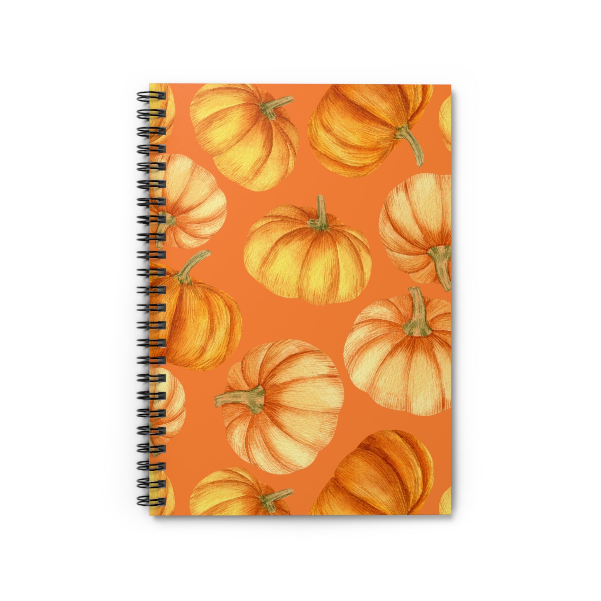 Pumpkin Pattern Spiral Notebook | Fall Journal, Cute Stationery, Back to School Supplies, Gift for Pumpkin Lovers, Autumn Decor