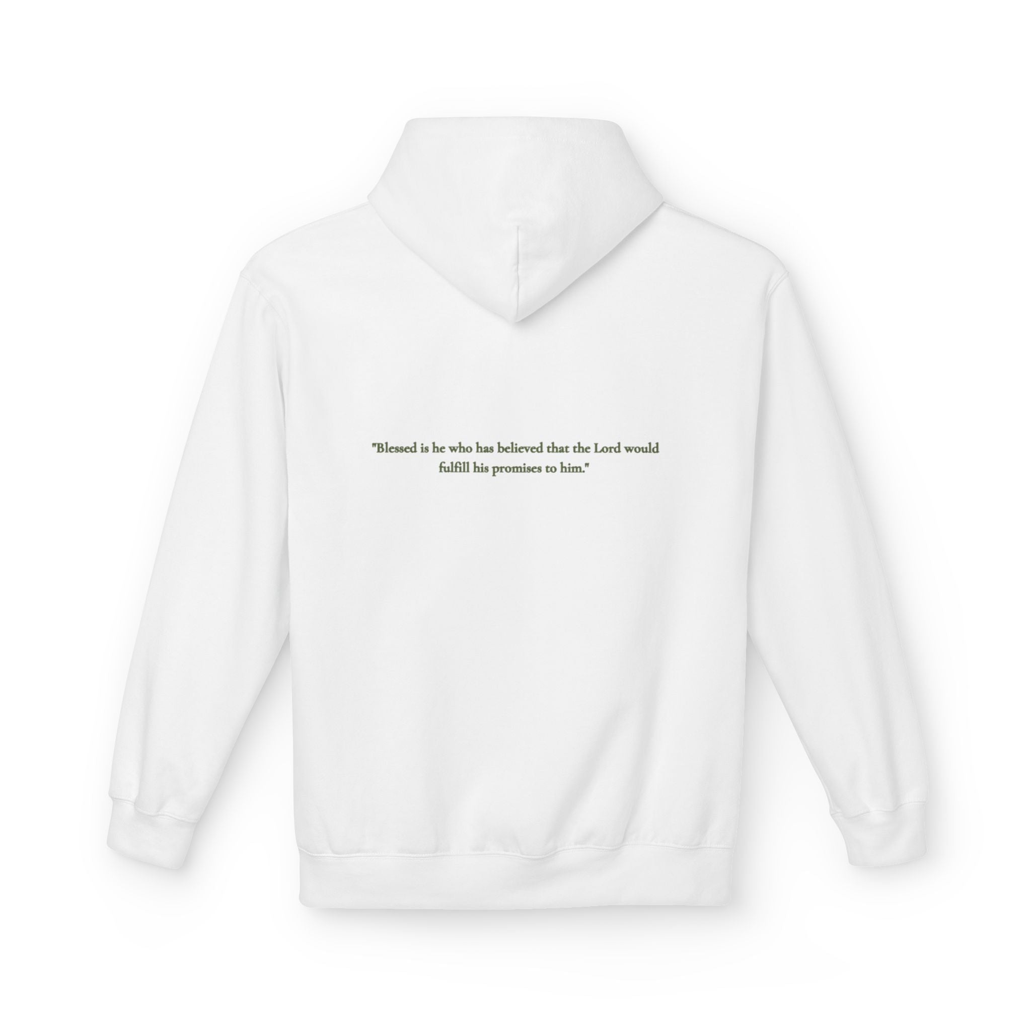 Luke 1:45 Hoodie – Faith-Inspired Unisex Fleece Sweatshirt