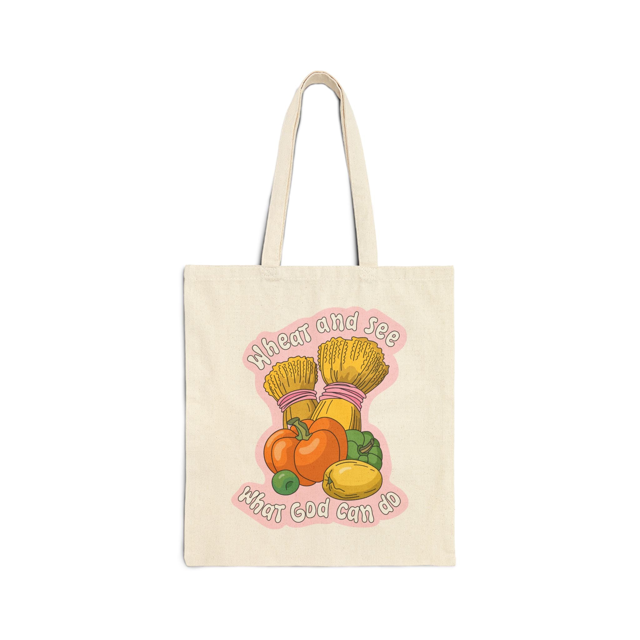 Inspirational Cotton Canvas Tote Bag | Decorative Grocery Bag, Eco-Friendly Gift, Bible Verse Tote, Market Bag, Christian Faith