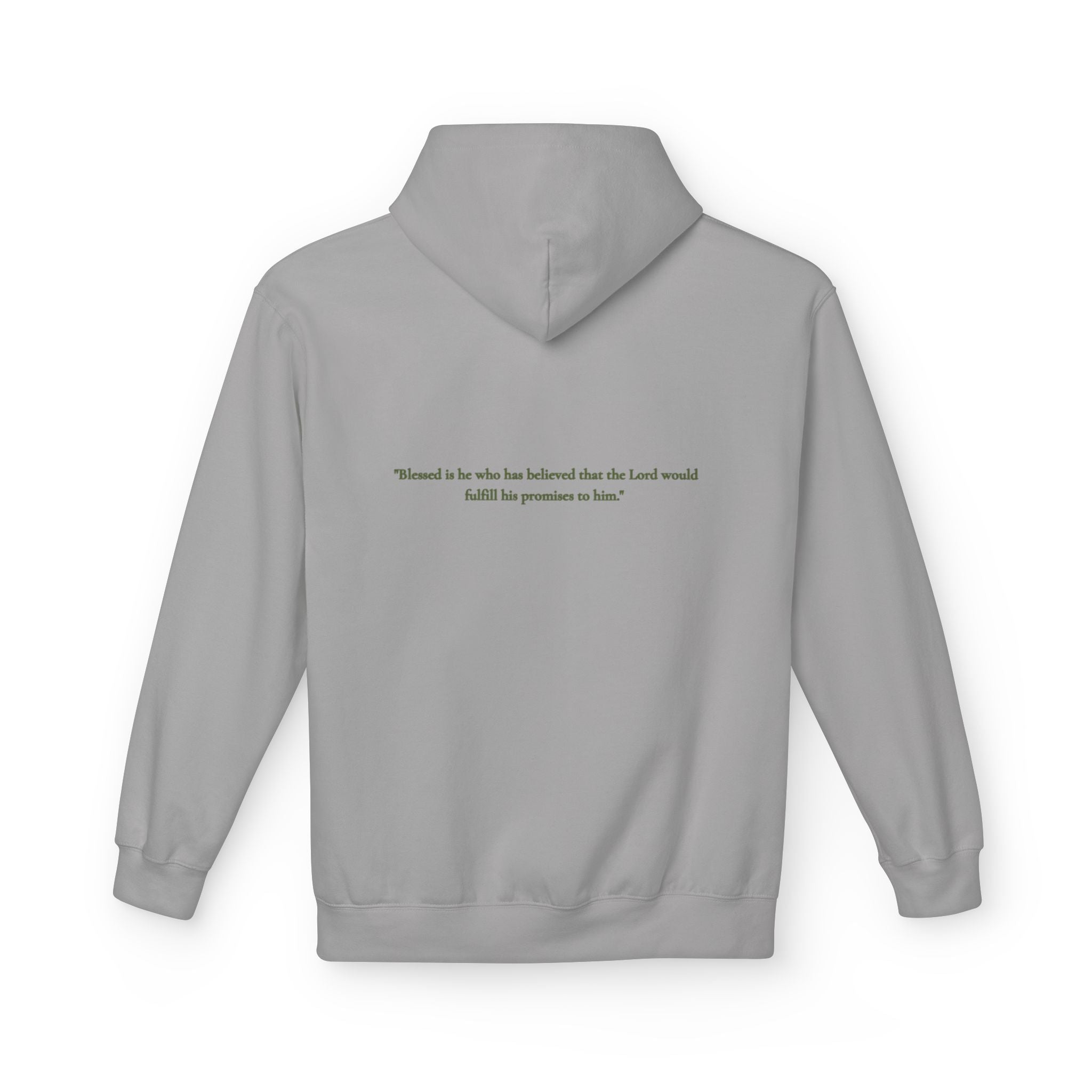 Luke 1:45 Hoodie – Faith-Inspired Unisex Fleece Sweatshirt