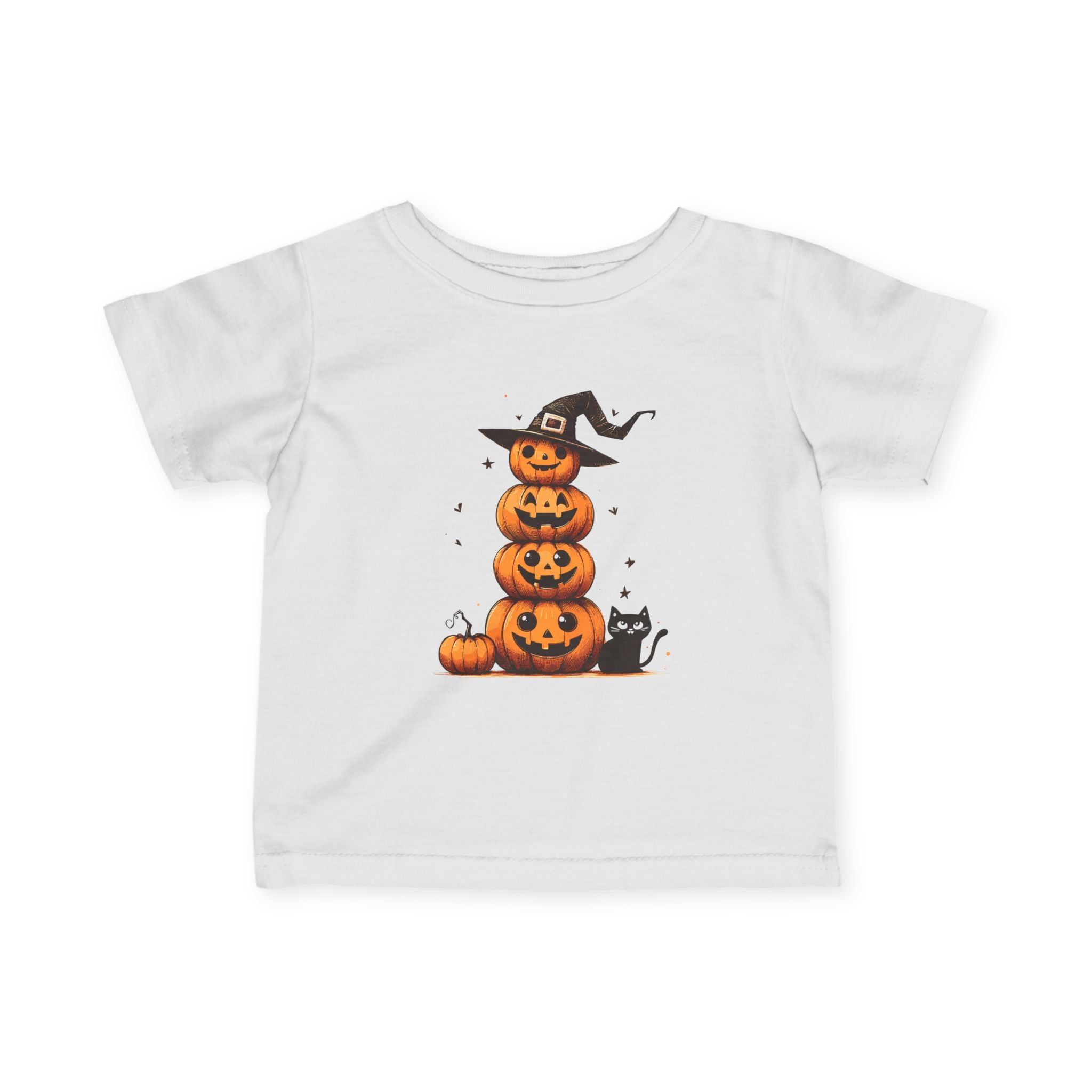 Halloween Pumpkin Infant Tee, Cute Baby Shirt, Toddler Halloween Outfit, Fall Apparel, Baby Costume Tee