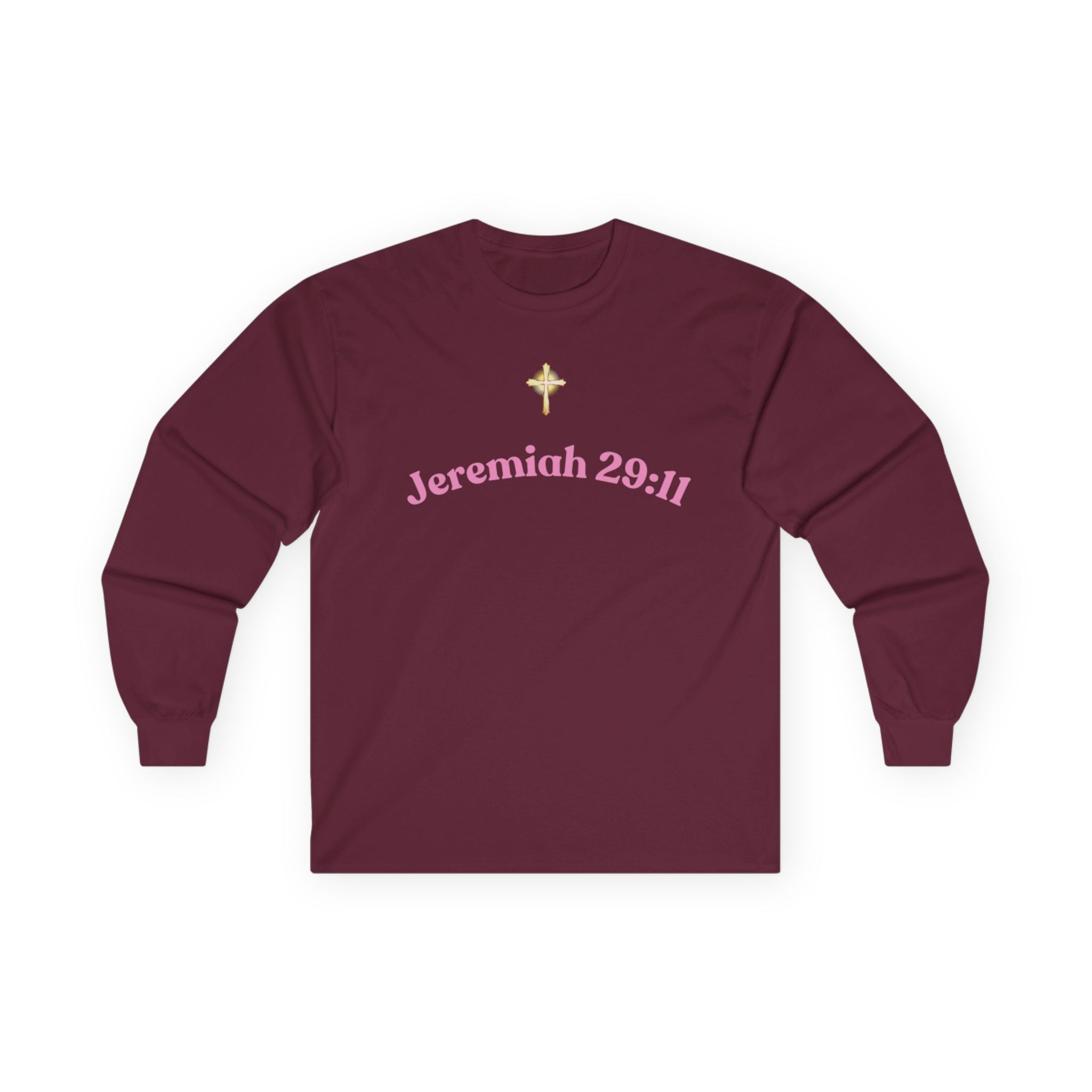 Jeremiah 29:11 Inspirational Long Sleeve Tee — Faith Scripture Apparel