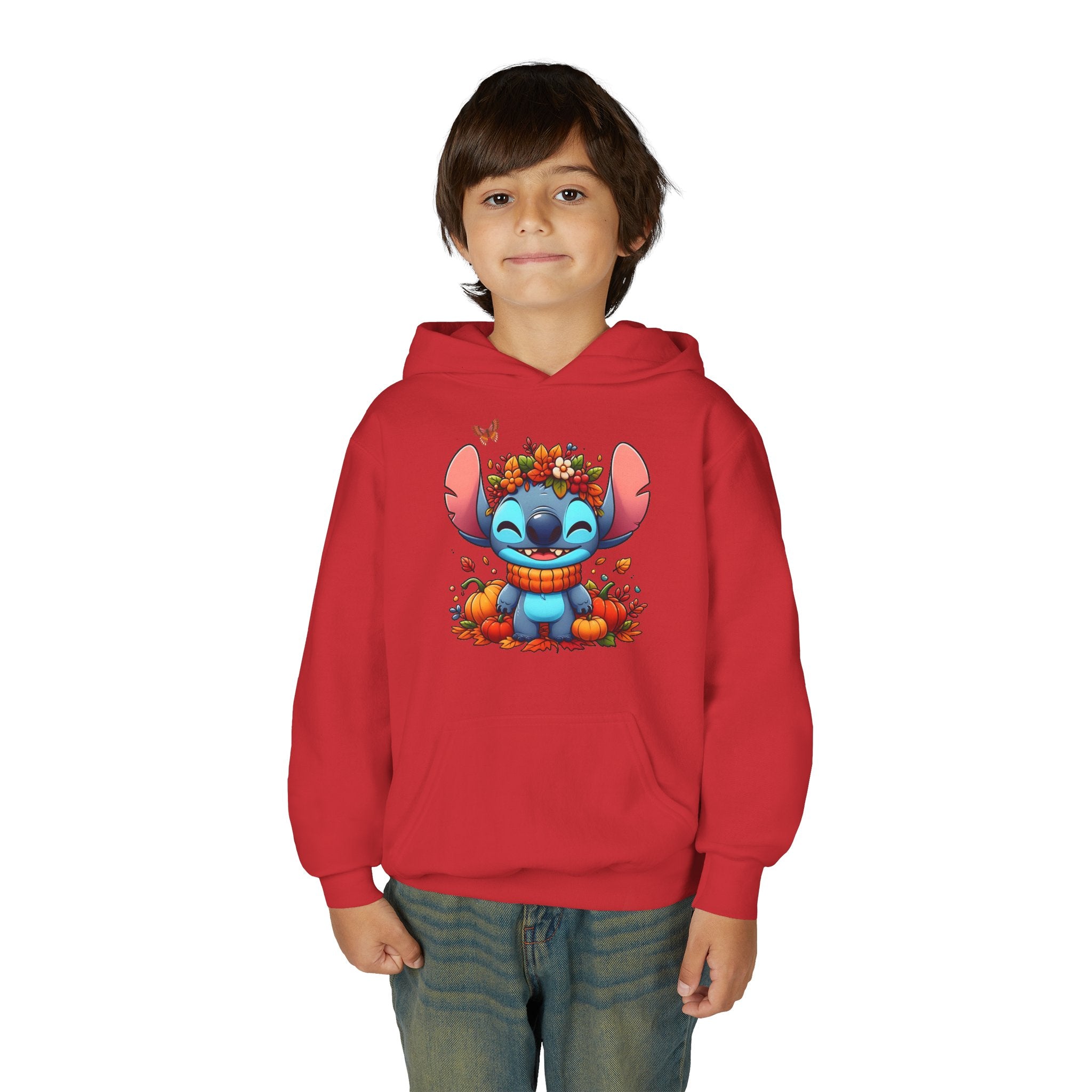 Cozy Youth Sweatshirt with Cute Floral Stitch Design, Great for Fall, Halloween, Gift for Kids, Fun and Stylish Hoodie, Comfort Wear [...]