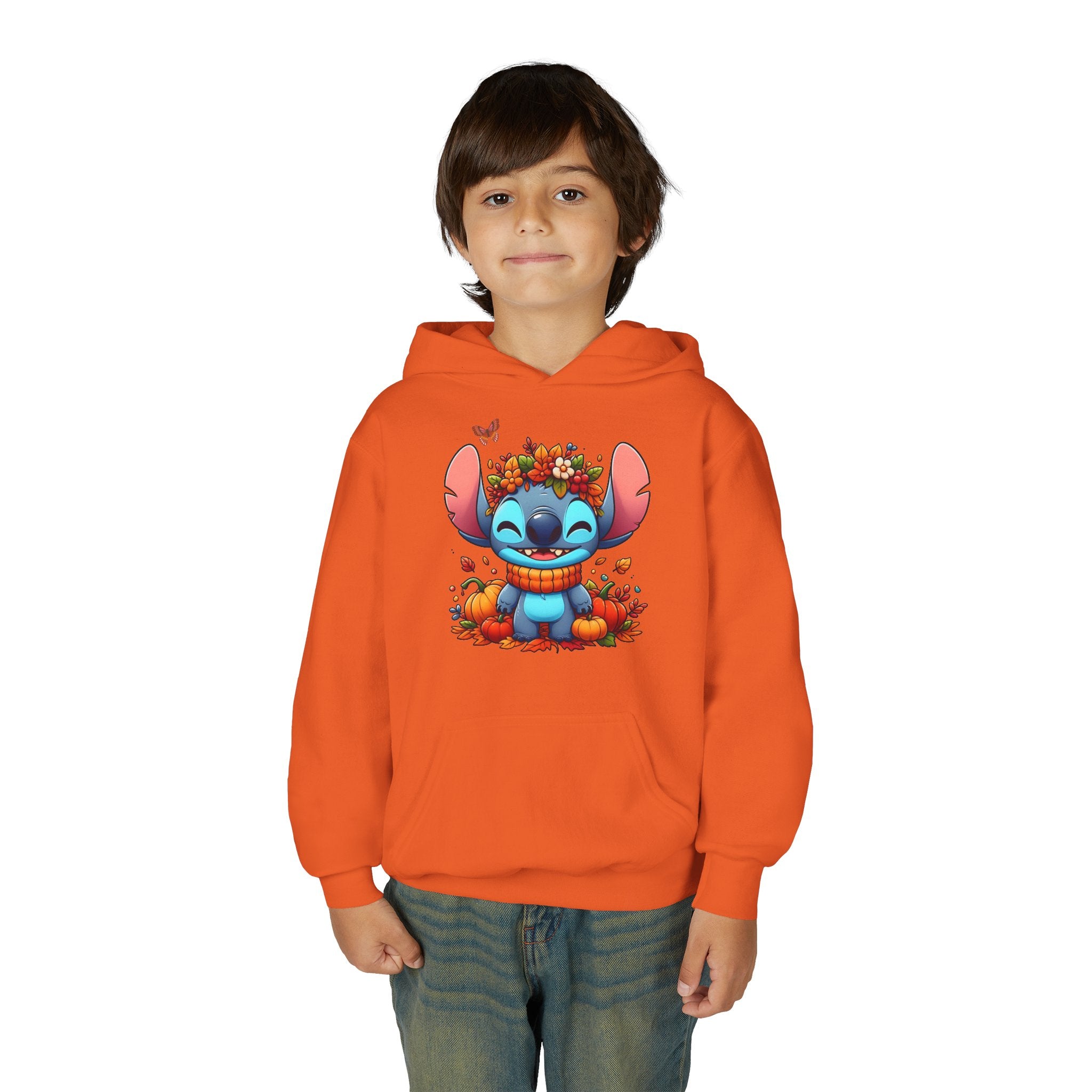 Cozy Youth Sweatshirt with Cute Floral Stitch Design, Great for Fall, Halloween, Gift for Kids, Fun and Stylish Hoodie, Comfort Wear [...]