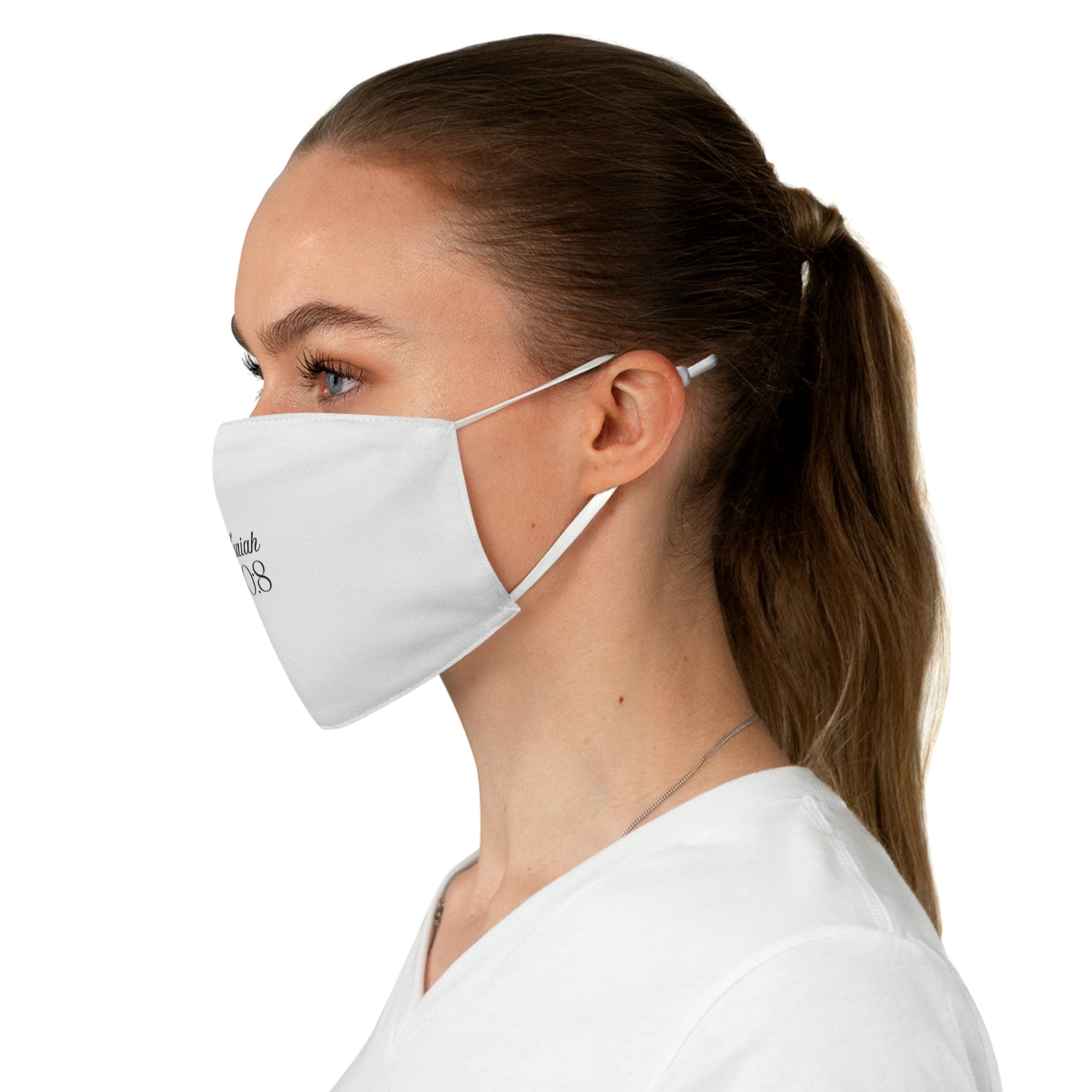 Inspirational Fabric Face Mask with Isaiah 40:8, Adjustable Face Cover, Everyday Mask, Religious Gift, Breathable Face Mask