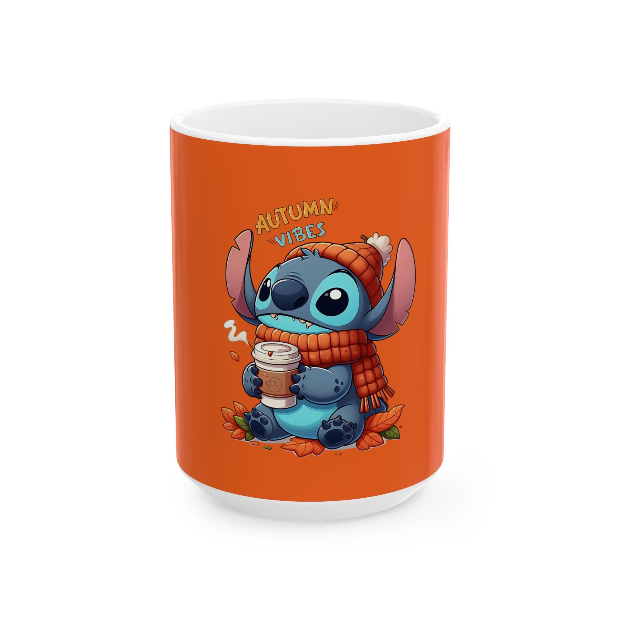 Cute Autumn Vibes Ceramic Mug, Perfect for Coffee Lovers, Gifts for Friends, Seasonal Decor, Cozy Beverage Mug, Fun Fall Cup