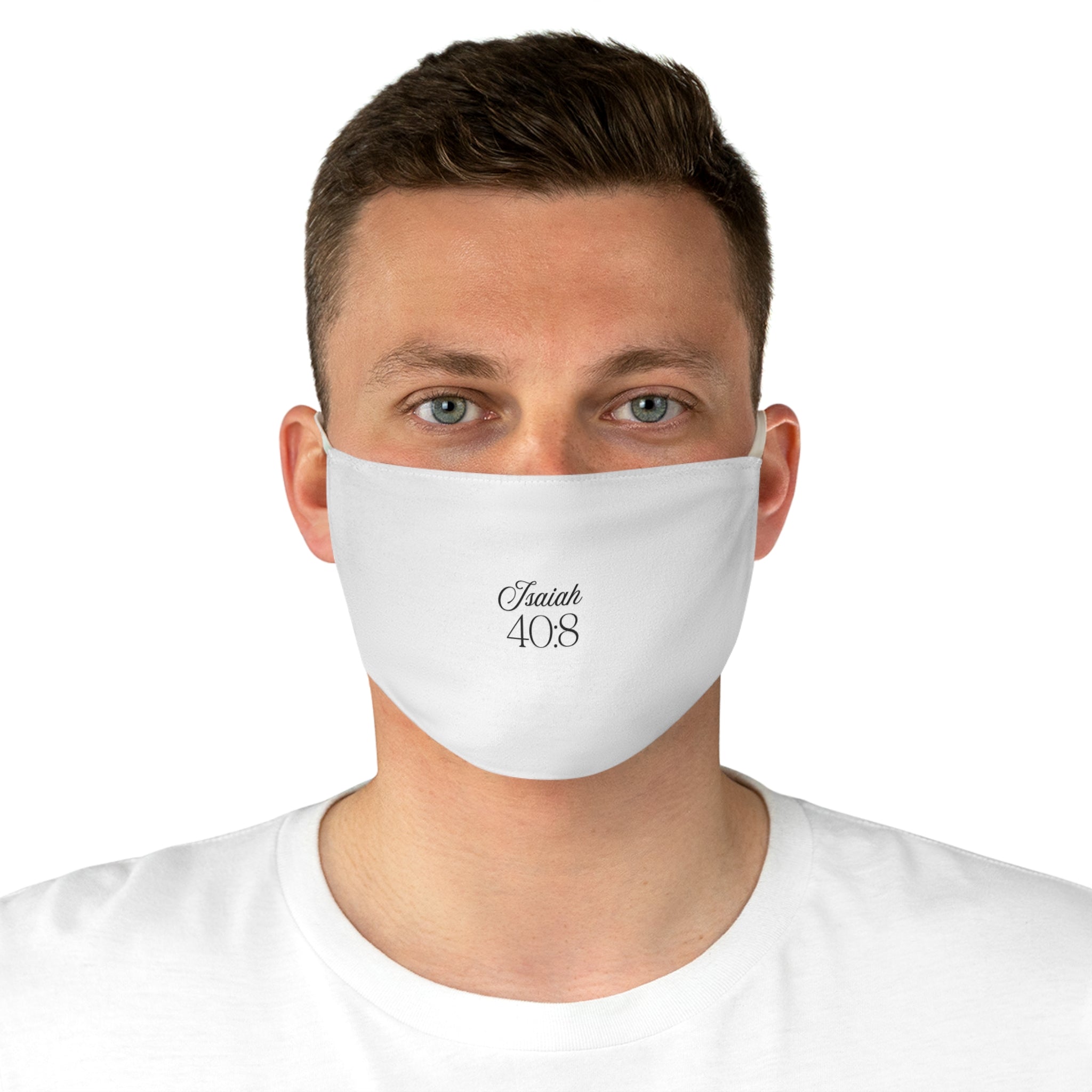 Inspirational Fabric Face Mask with Isaiah 40:8, Adjustable Face Cover, Everyday Mask, Religious Gift, Breathable Face Mask