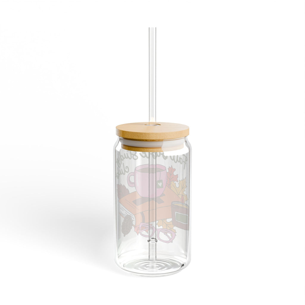 Fall-Themed Sipper Glass, 16oz | Perfect for Autumn Drinks, Bible Study, Gatherings, Cozy Home Decor, Seasonal Gifts