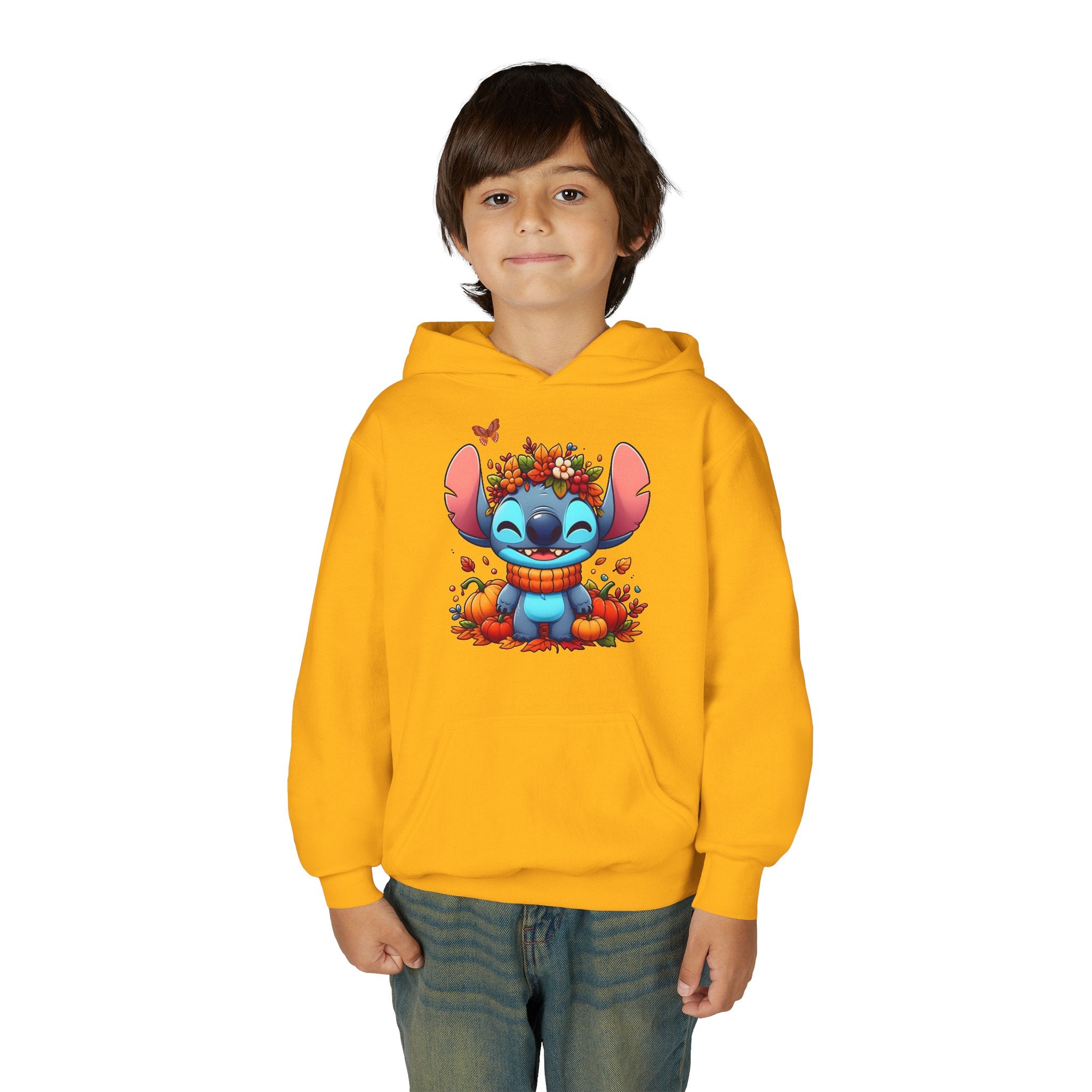 Cozy Youth Sweatshirt with Cute Floral Stitch Design, Great for Fall, Halloween, Gift for Kids, Fun and Stylish Hoodie, Comfort Wear [...]