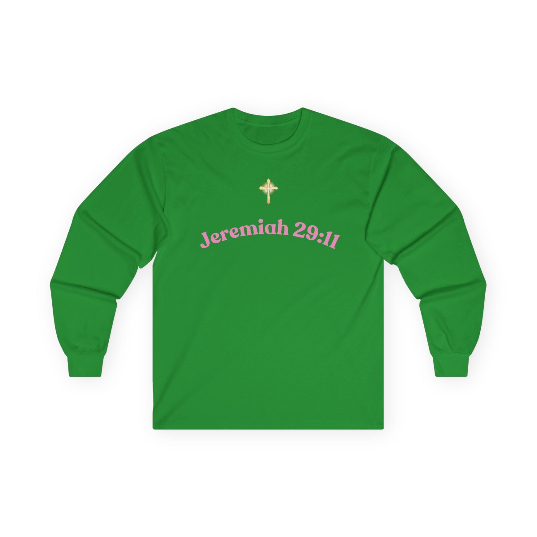 Jeremiah 29:11 Inspirational Long Sleeve Tee — Faith Scripture Apparel