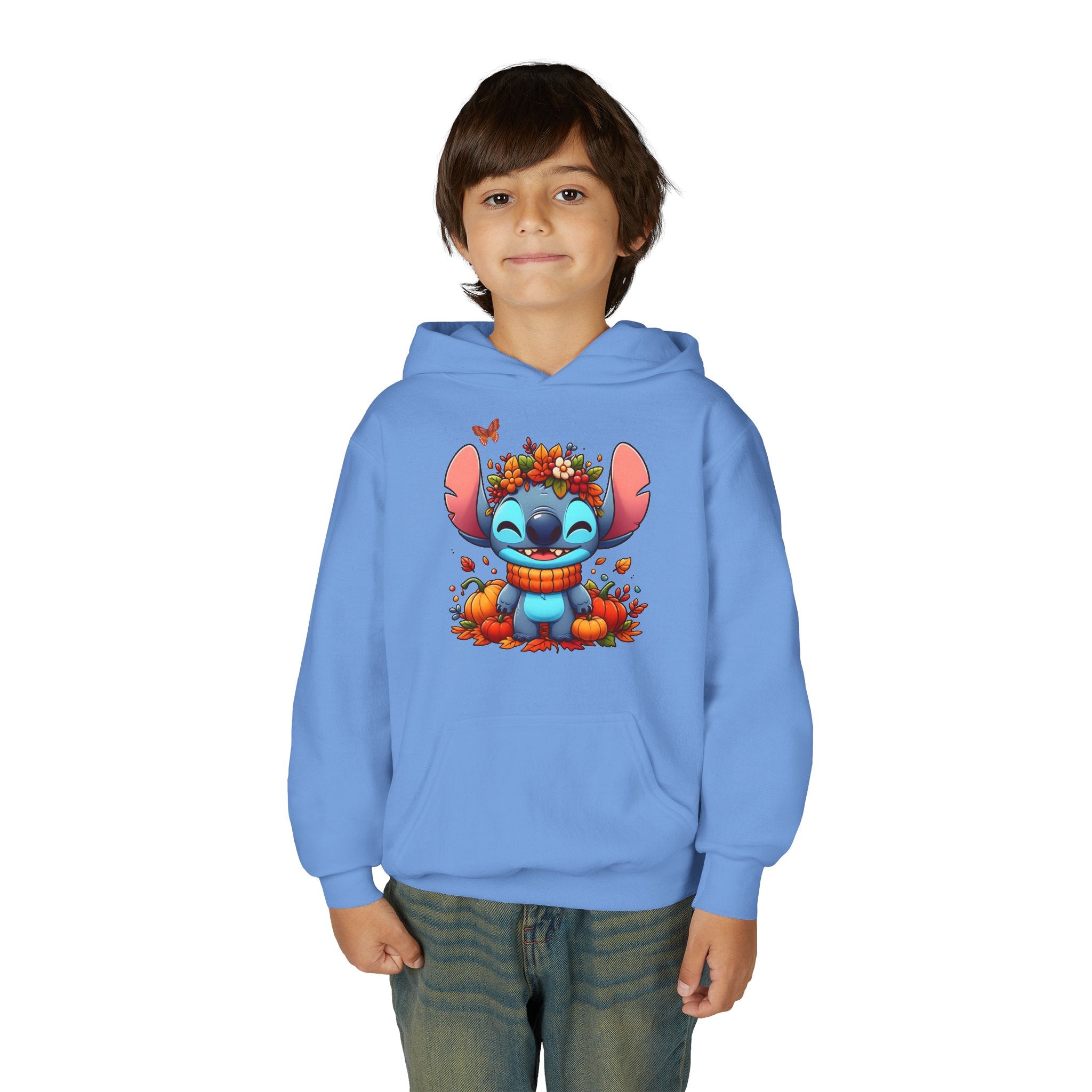 Cozy Youth Sweatshirt with Cute Floral Stitch Design, Great for Fall, Halloween, Gift for Kids, Fun and Stylish Hoodie, Comfort Wear [...]