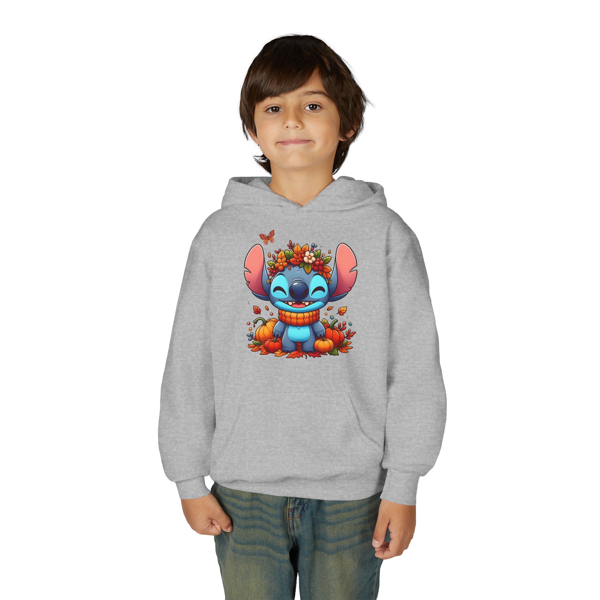 Cozy Youth Sweatshirt with Cute Floral Stitch Design, Great for Fall, Halloween, Gift for Kids, Fun and Stylish Hoodie, Comfort Wear [...]