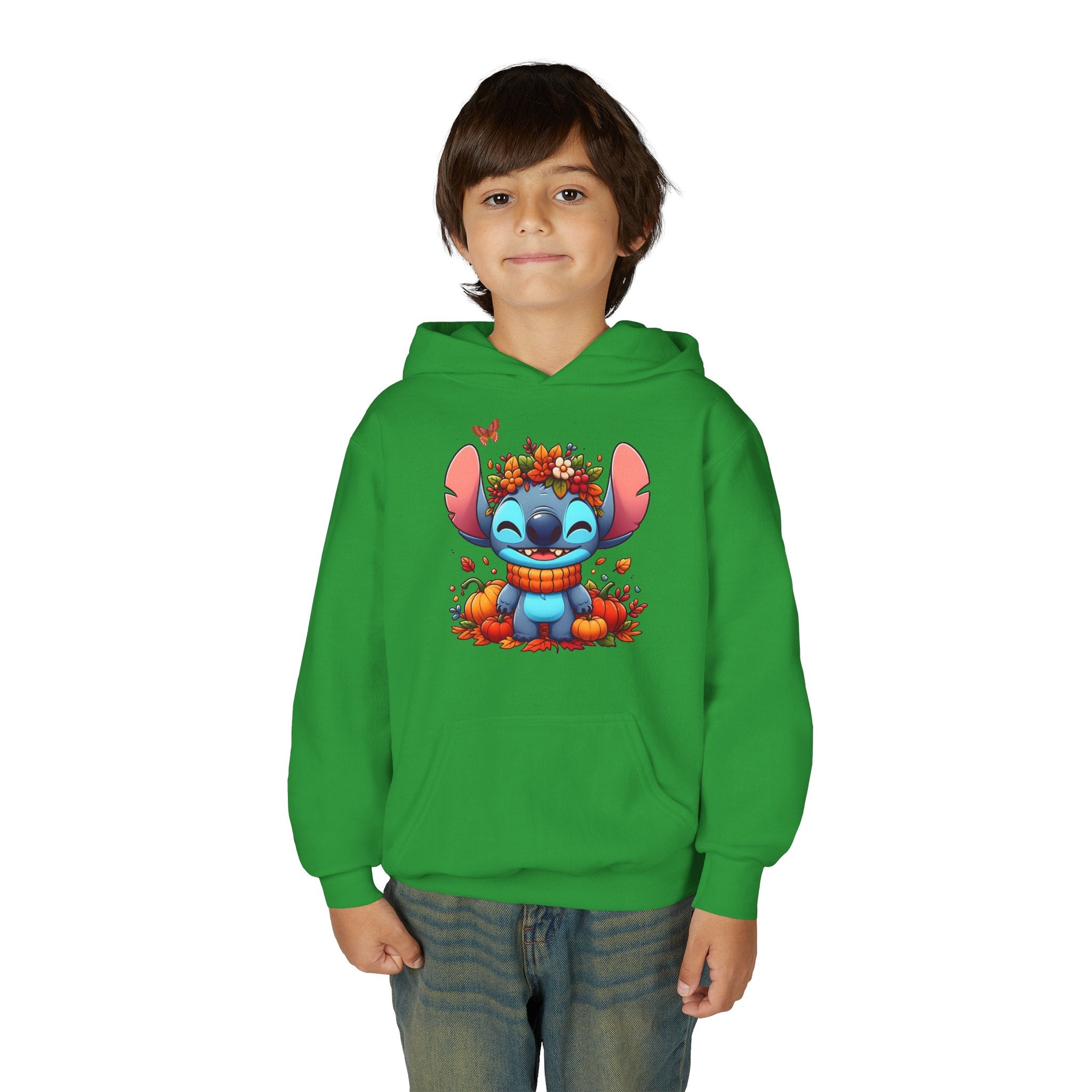 Cozy Youth Sweatshirt with Cute Floral Stitch Design, Great for Fall, Halloween, Gift for Kids, Fun and Stylish Hoodie, Comfort Wear [...]